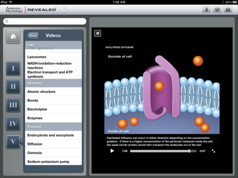 Anatomy and Physiology Revealed iPad app